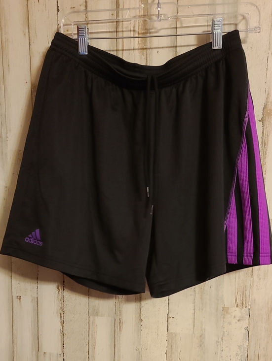 adidas Pants - Adidas Women’s Black Athletic Shorts with Purple Accents